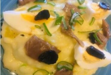 BRANDADA DE BACALAO CON SETAS ESCABECHADAS